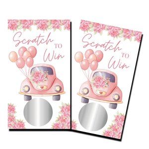 Bridal Shower Games - "Scratch To Win" - 50 Scratch Off Cards - Wedding Shower